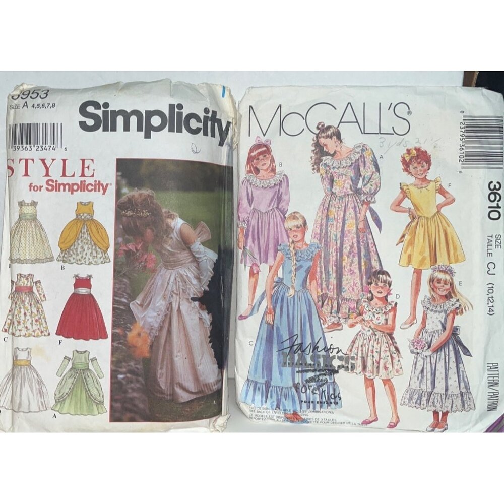 Sewing Patterns Costumes for Girls Dresses Dance Princess Halloween Lot of 6 Cut - Picture 4 of 7